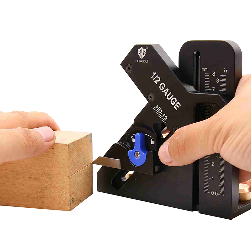 HONGDUI Công cụ đo đánh dấu Hợp kim nhôm Độ chính xác tự động định tâm Công cụ thiết lập máy ghi chép 1/2 cho máy cưa bàn