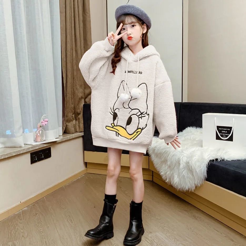 Áo hoodie thời trang trẻ em hình vịt Daisy Duck