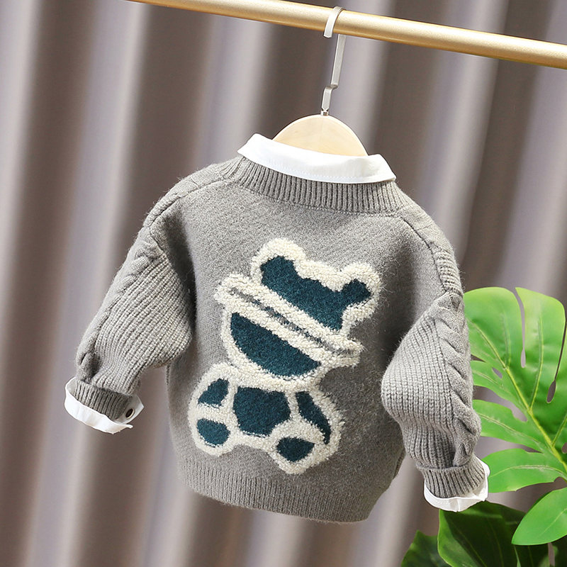 Áo khoác cardigan trẻ em hình gấu