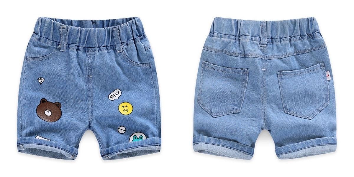 Quần short jeans icon ngộ nghĩnh trẻ em từ 80-140cm