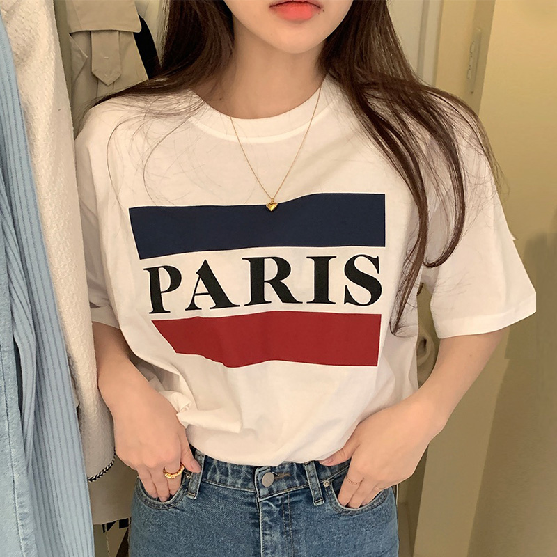 Áo phông ngắn tay thời trang nữ PARIS