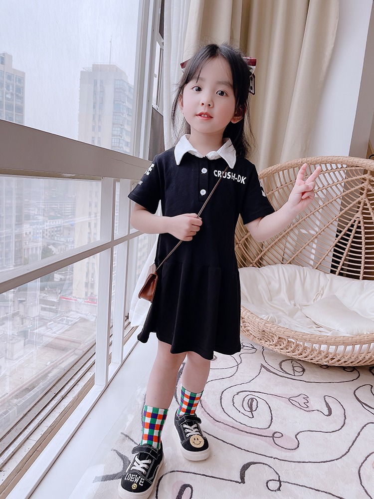 Áo váy ngắn tay bé gái Hàn Quốc