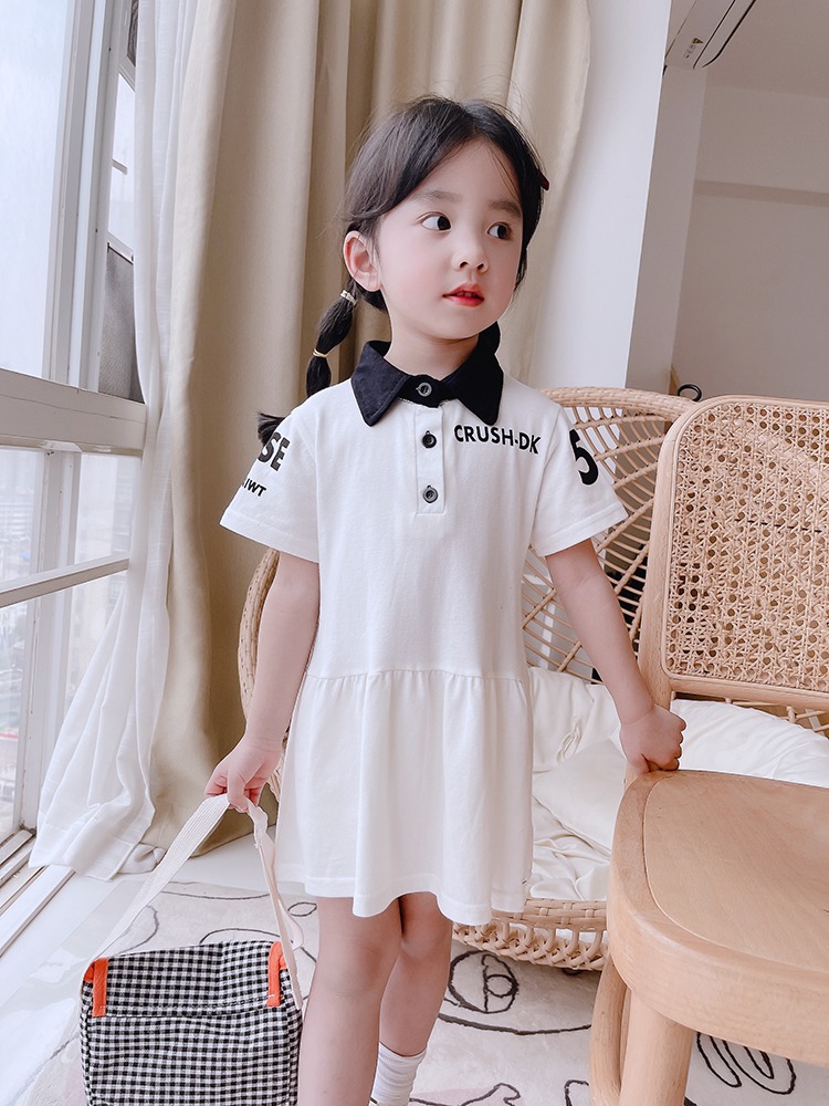 Áo váy ngắn tay bé gái Hàn Quốc