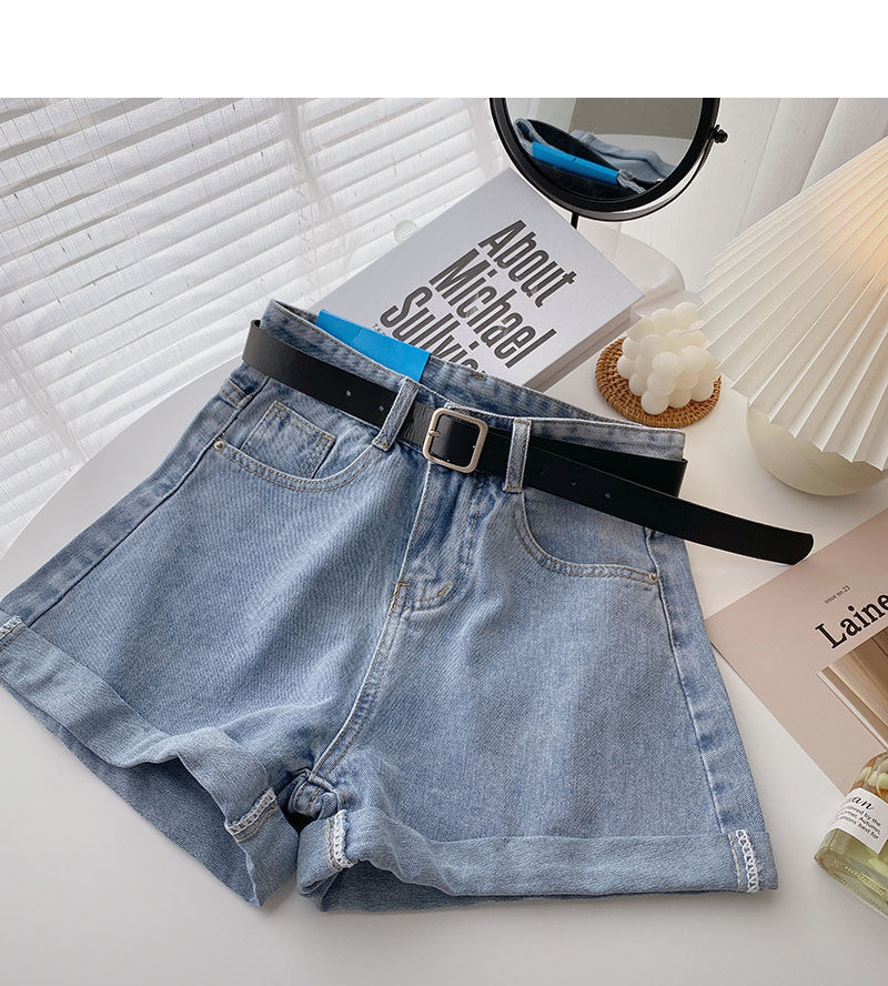 Quần short jean nữ có kèm thắt lưng