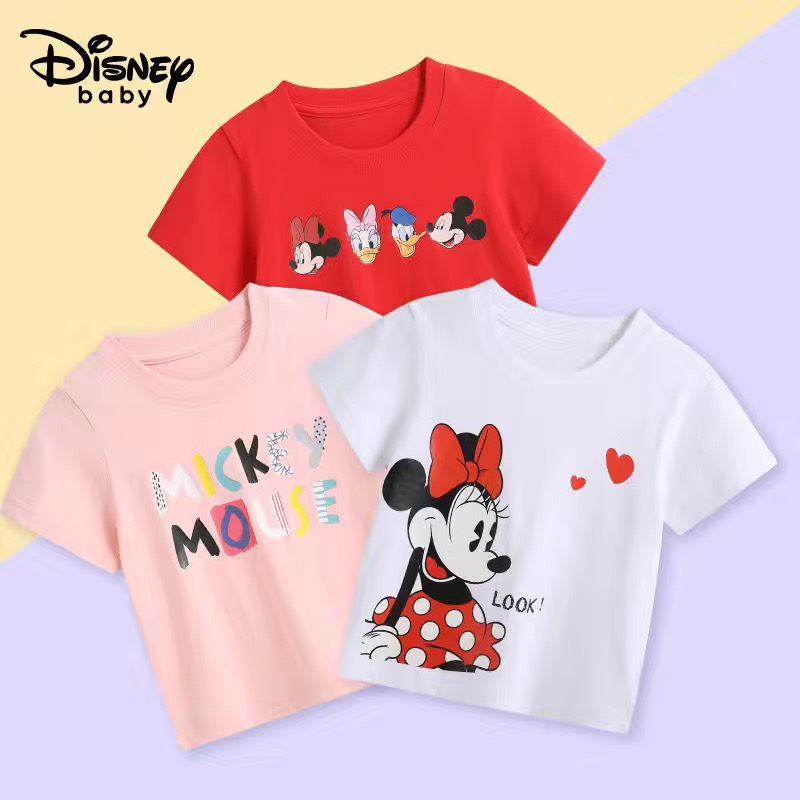 (Set 3 chiếc) Áo thun ngắn tay các nhân vật Disney dành cho trẻ em