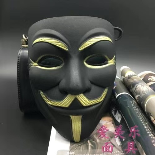Mặt nạ hacker Anonymous màu đen